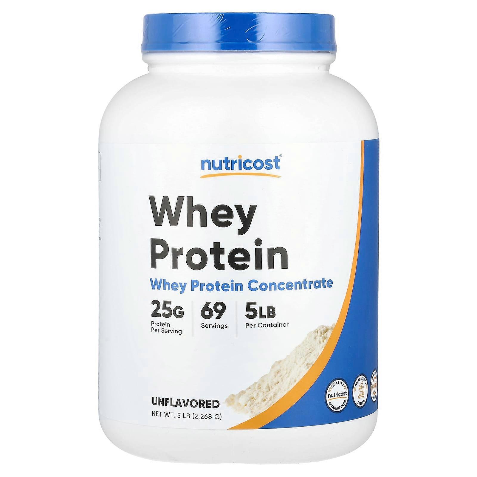 Whey Protein Concentrate, Unflavored, 5 lb (2,268 g)