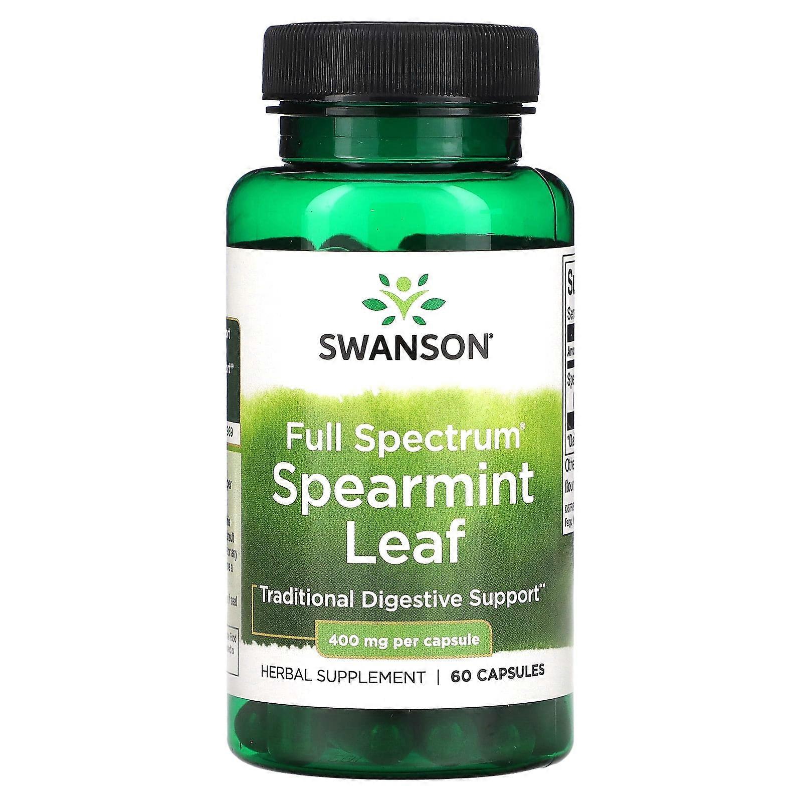 Full Spectrum Spearmint Leaf, 400 mg, 60 Capsules