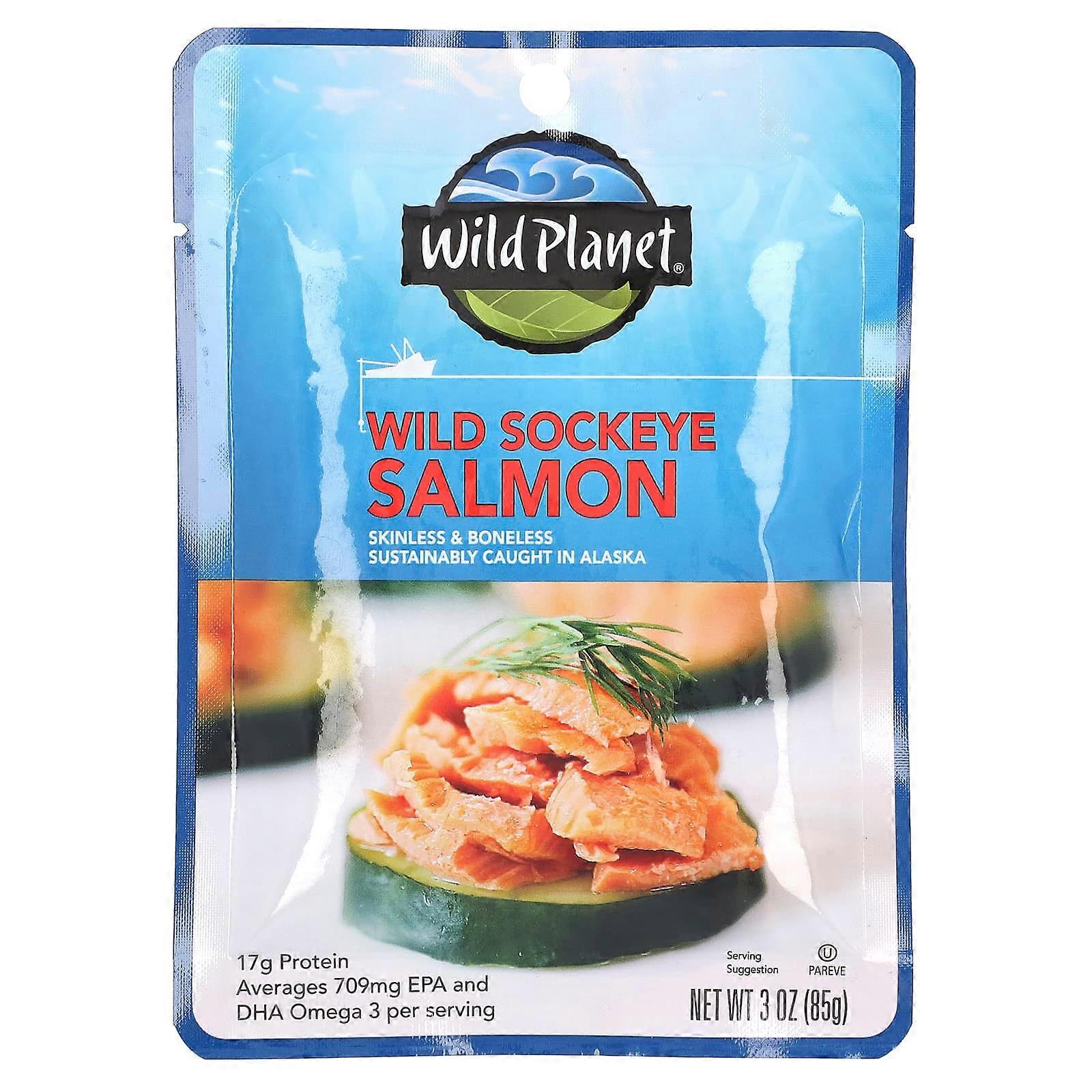 Wild Sockeye Salmon, 3 oz (85 g)