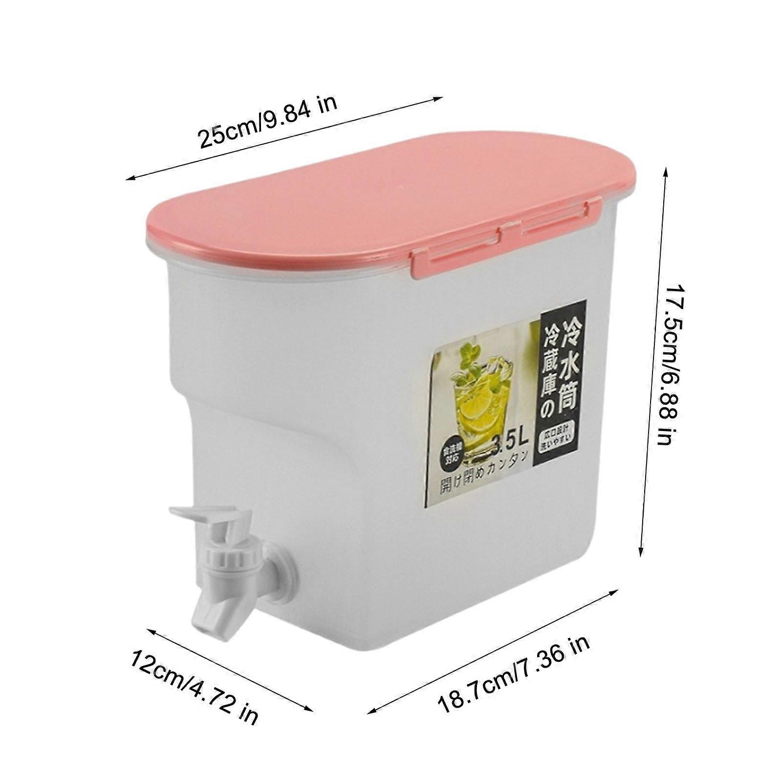 3.5L Cold Kettle with Faucet, Refrigerator Juice Water Pitcher, Plastic Beverage Dispenser, Filter Drink Container for Home, Kitchen, Camping, Party