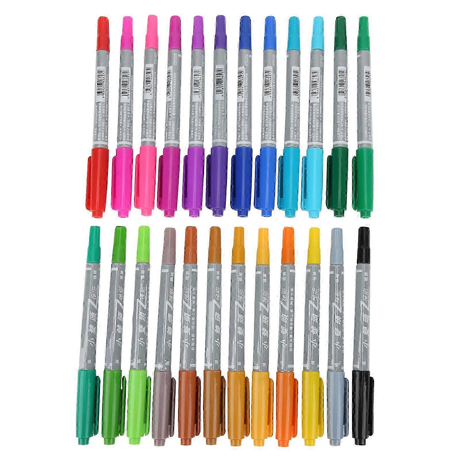 25-26 Marker Pen, Double Head, Waterproof for Whiteboard Writing and Drawing
