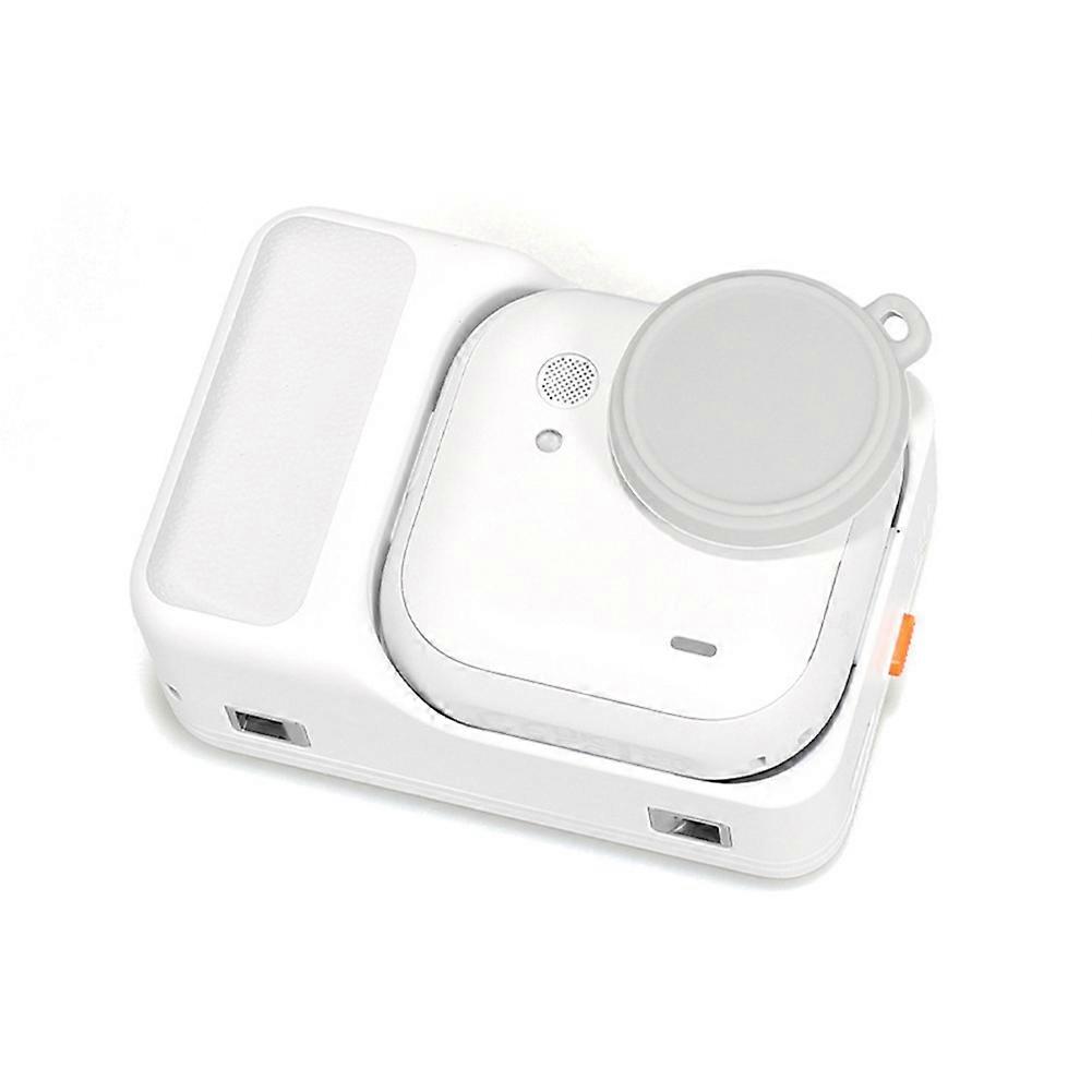 Cache d'objectif en silicone blanc pour caméra Insta360 GO Ultra