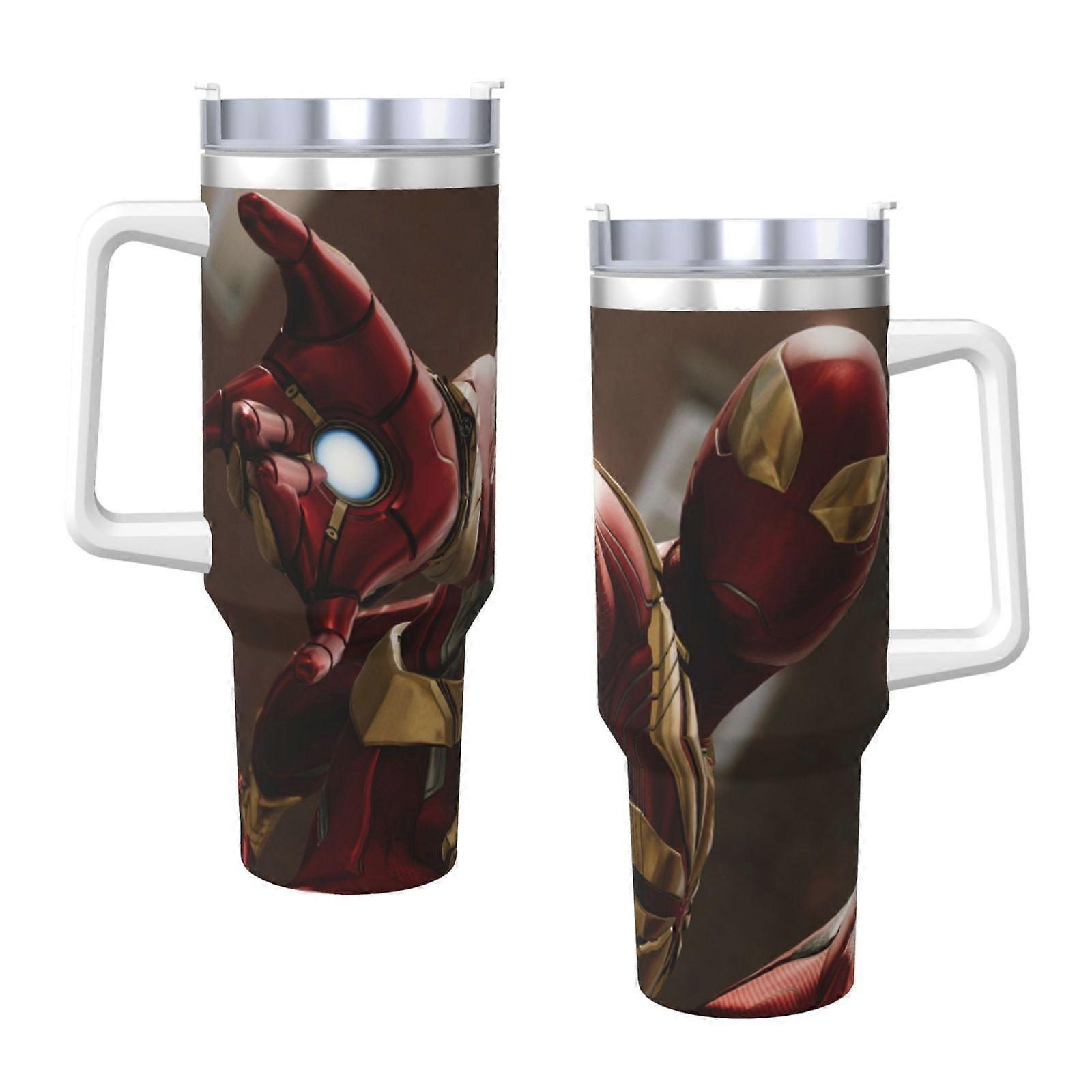 스파이더맨 40oz H2.0 스테인리스 스틸 진공 단열 텀블러 (뚜껑 및 빨대 포함, 물, 아이스티 또는 커피, 스무디용)