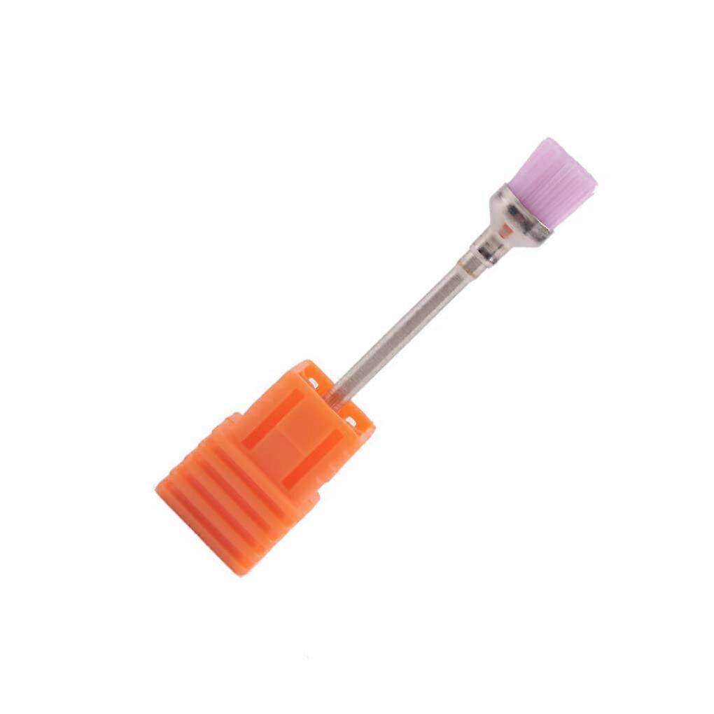 ZENGO Nail Drill Bits Brush Manicure Cleaning Replacement Accessories, Pink