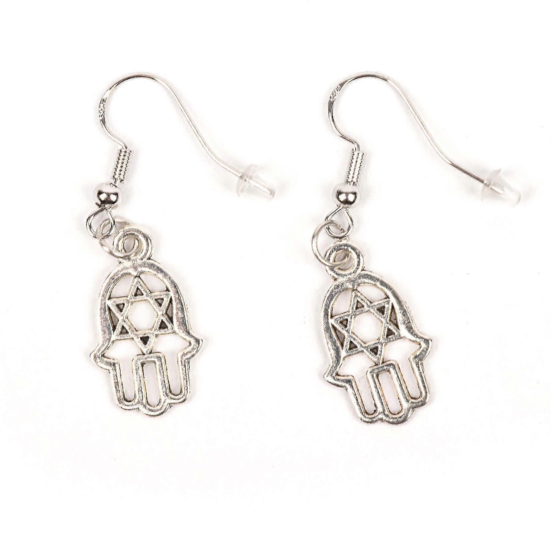 Charm Drop Earrings Hamsa for Women's