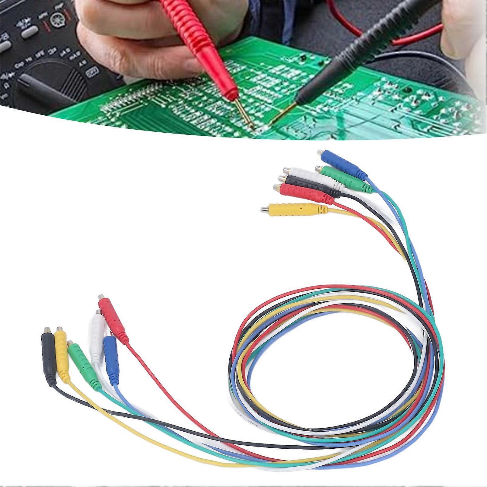 6PCS Magnetic Test Leads Silicone Soft Flexible Jumper Test Wires 30V AC 5A for Thermostats Control Panels Sensor 20AWG 