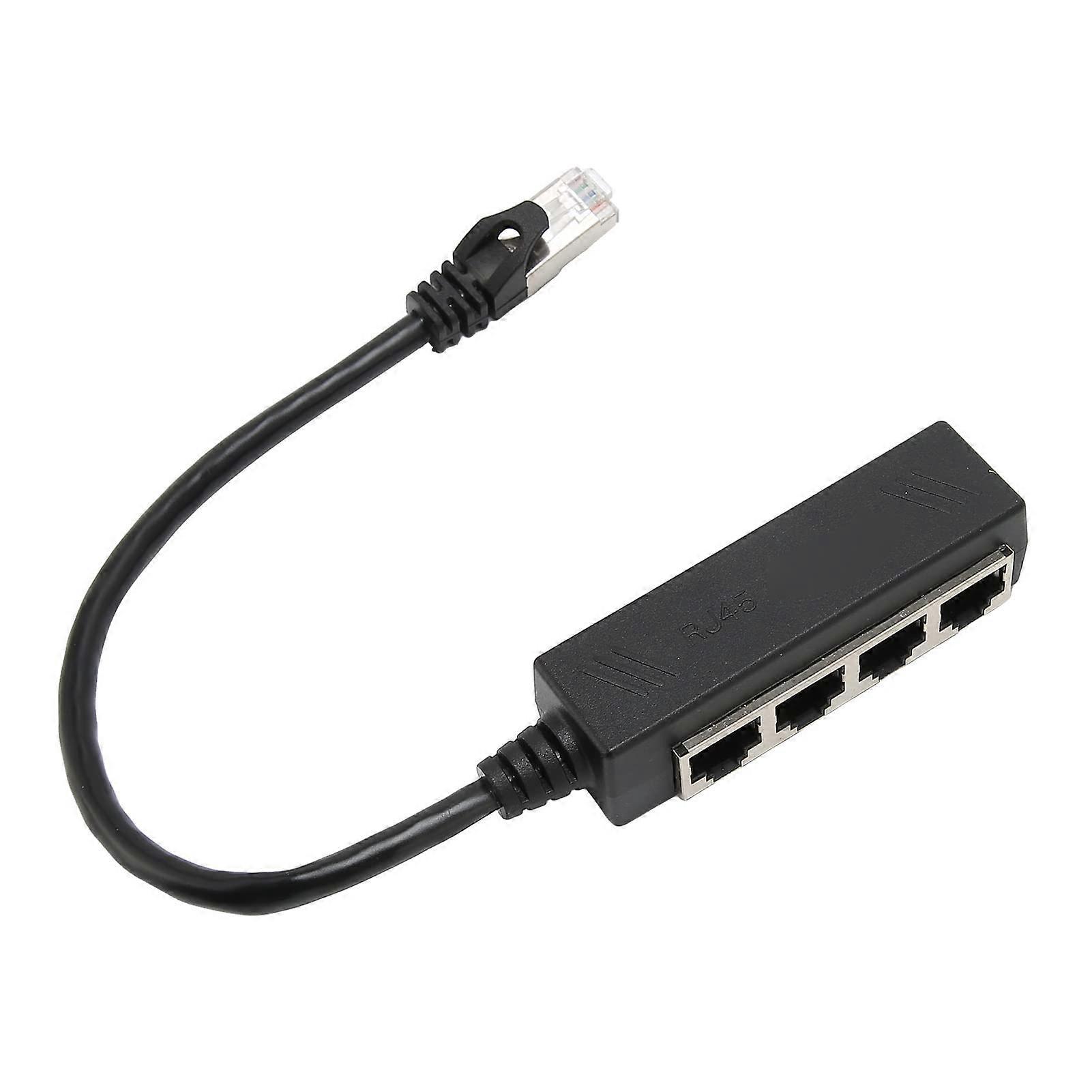 1 to 4 Ethernet Splitter MultiRoom Networking For Computers RJ45 LAN Expansion Single Unit