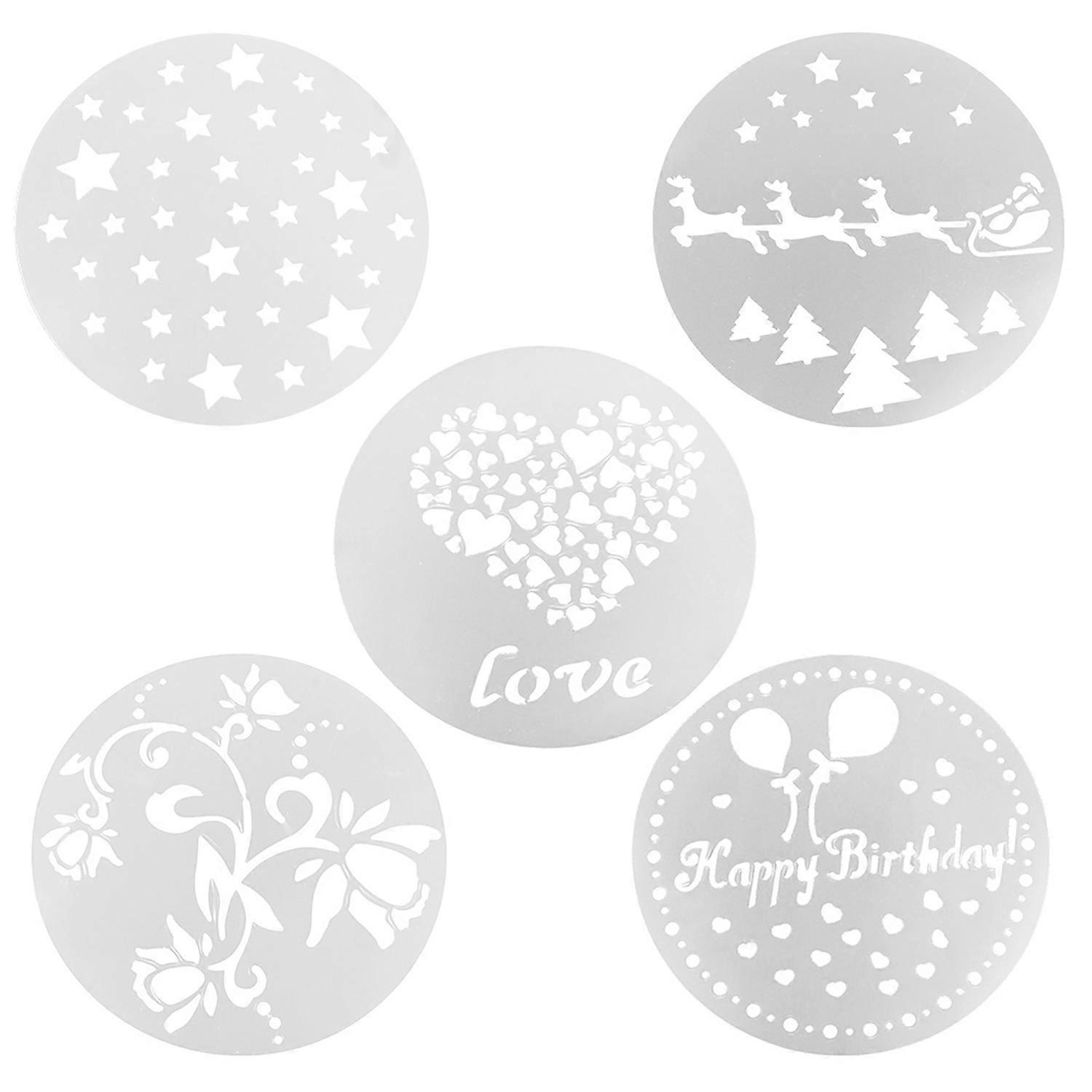 5PCS Plastic Baking Tool Cake Decorating Tools Chocolate Spray Mold