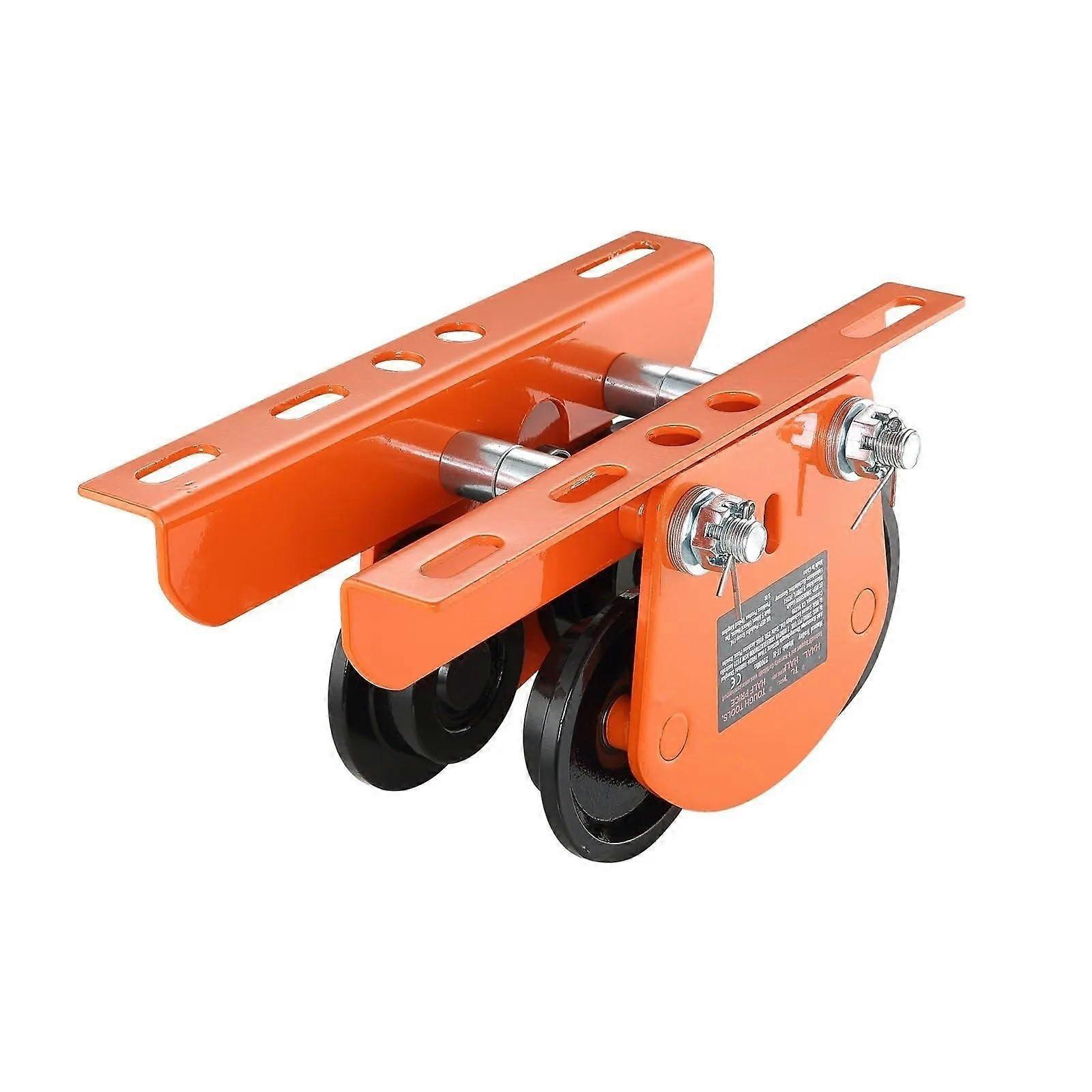 Electric Hoist Manual Trolley 0.5/1 Ton Dual Wheel Push Beam Lifting Tool For Engine Hoist