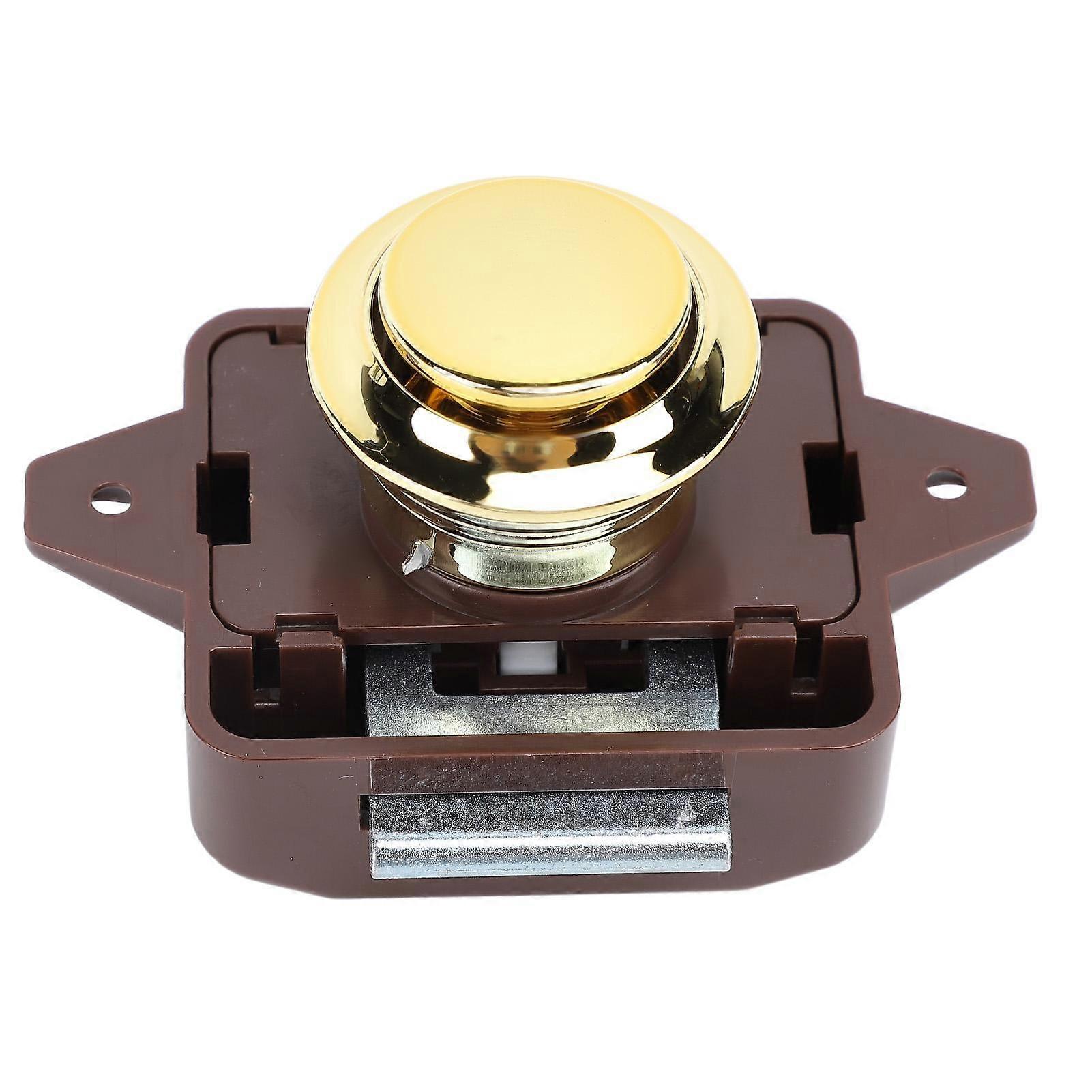Cabinet Push Button Latch Stylish Look Keyless Cupboard Door Push Button Lock Latch for RV Yacht Motorhome Campervan