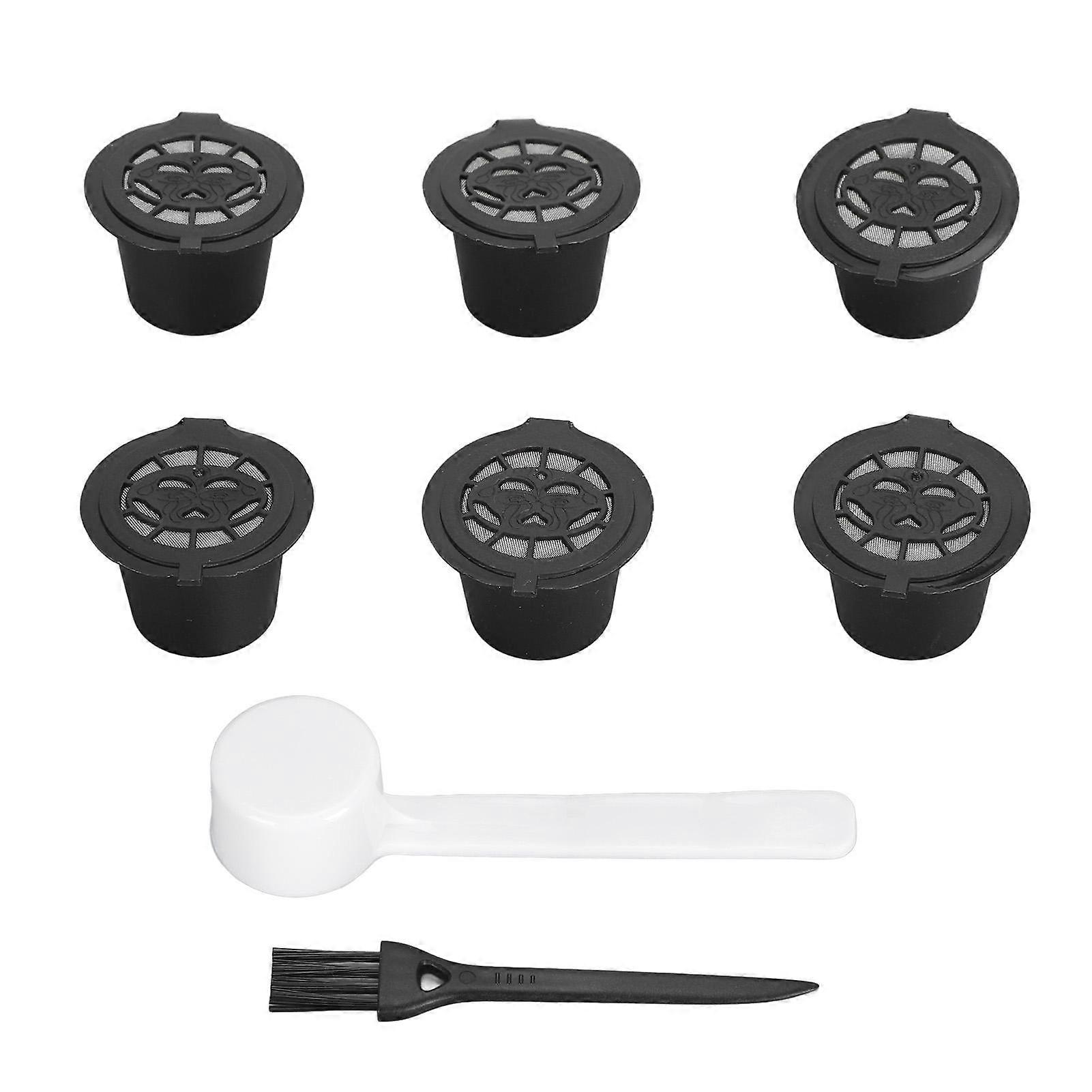 Reusable Coffee Filter Easy To Clean Refillable Coffee Capsules Pods Set with Spoon Brush