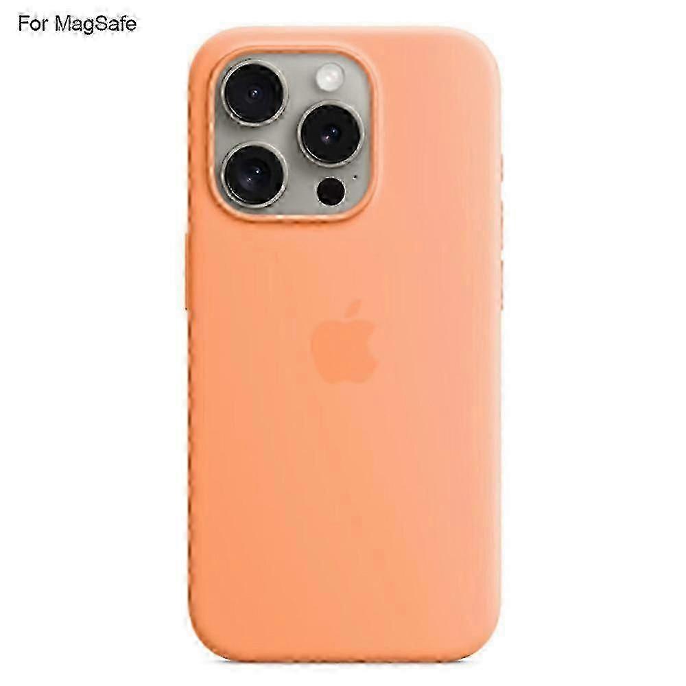 Liquid Silicone Protective Case for iPhone 15 Pro Max with MagSafe Charging and Popover Design
