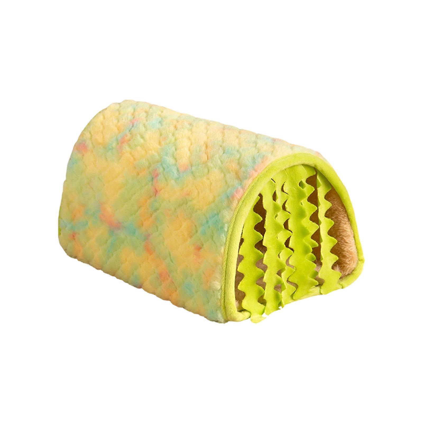 Double Chamber Pig Bedding Set Washable Pee Pad Included Soft Tunnel Hideouts For Winter Warmth Rodents Nest  S