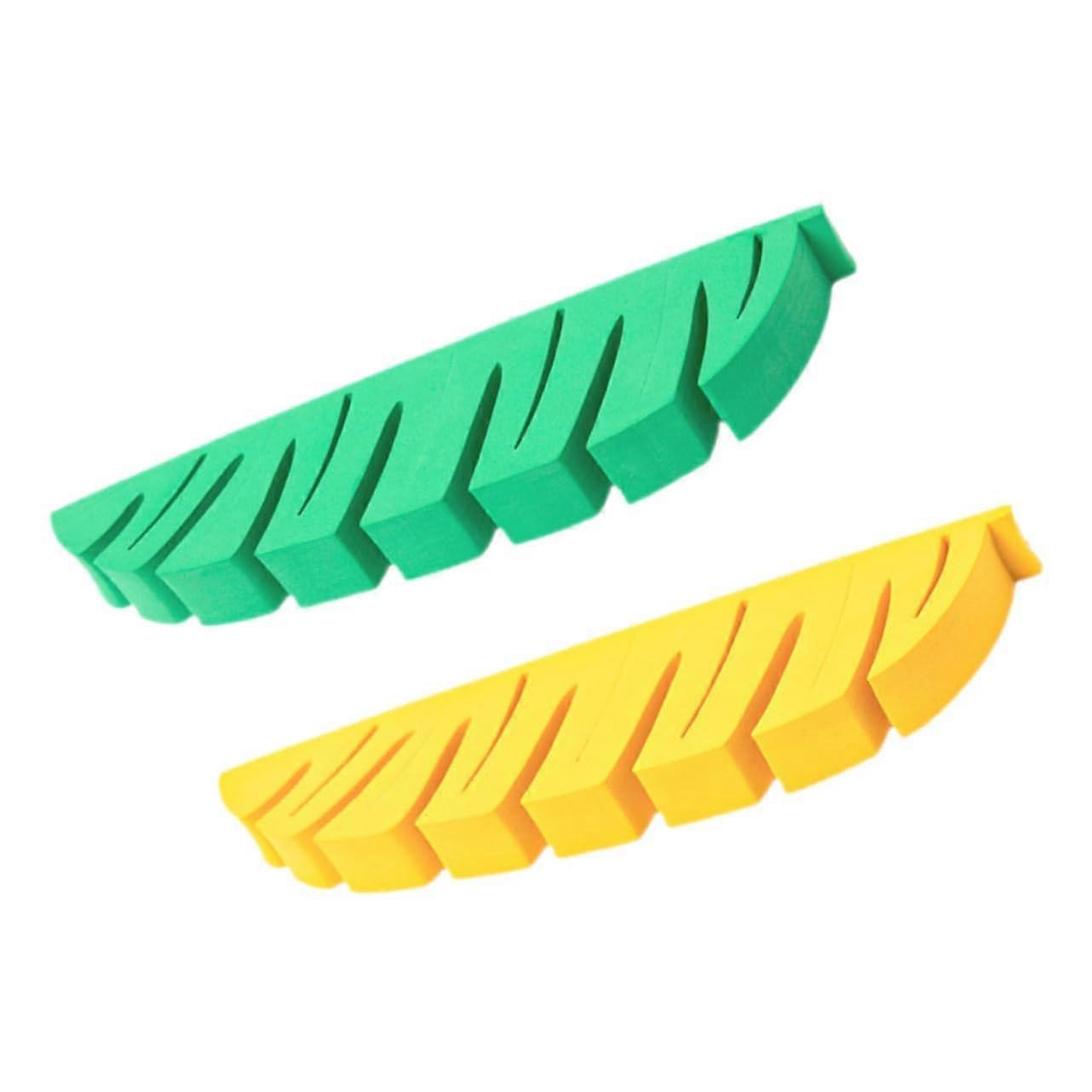 2 Pack Electric Toothbrush Holder Wall Mounted Leaf Shape No Drill Bathroom Storage Rack