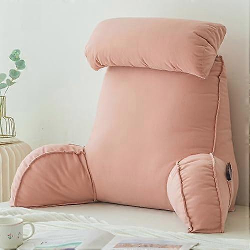 Reading Pillow with Detachable Neck Roll and Side Pockets for Bed, Sofa, Office, TV and Gaming