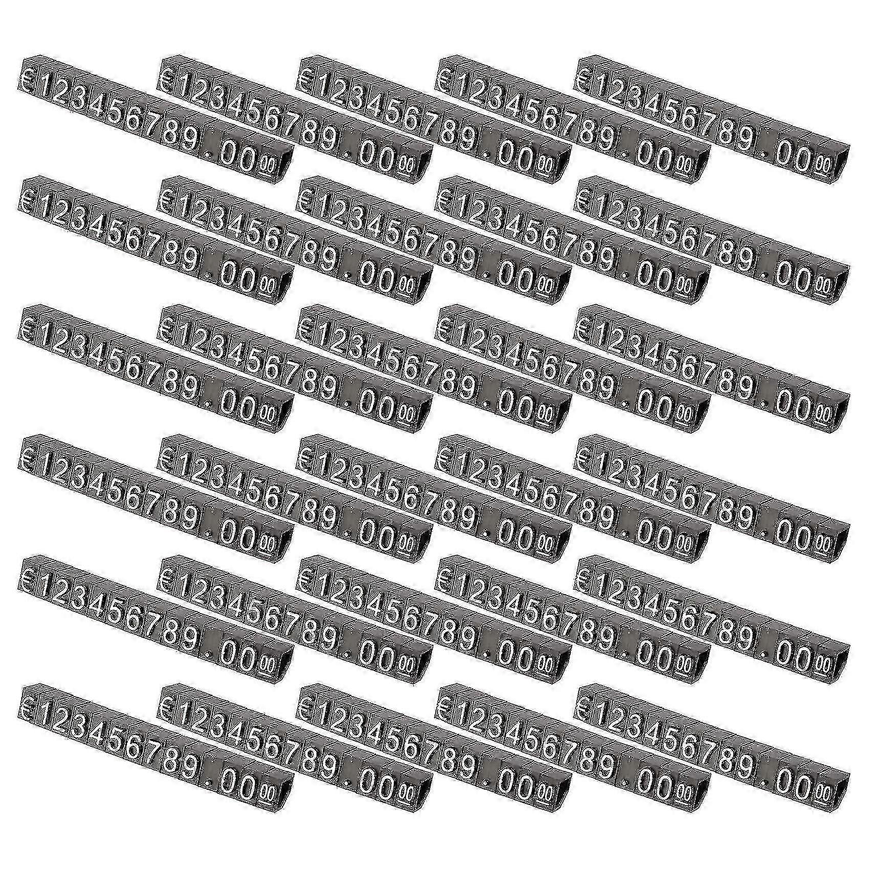 30sets Plastic Cubes Price Display Tags Adjustable Number Stand Frame Label Shop