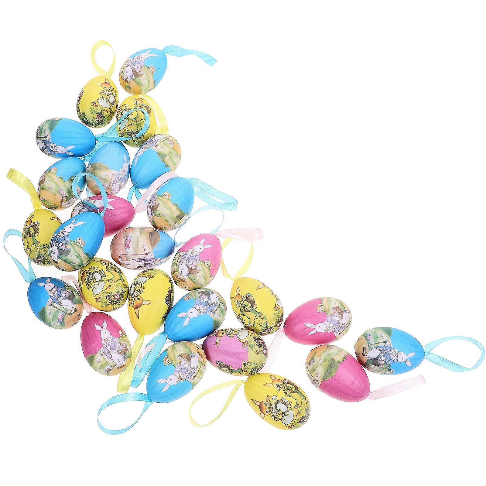 Chicken Pattern Spring Ornaments Garden Decoration 25Pcs Foam