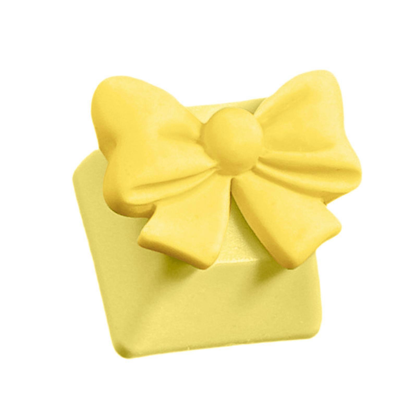 3D Keycap Mechanical Keyboards Resins Bowknot Original Customizeds Keycap for Keyboards Accessory  Yellow