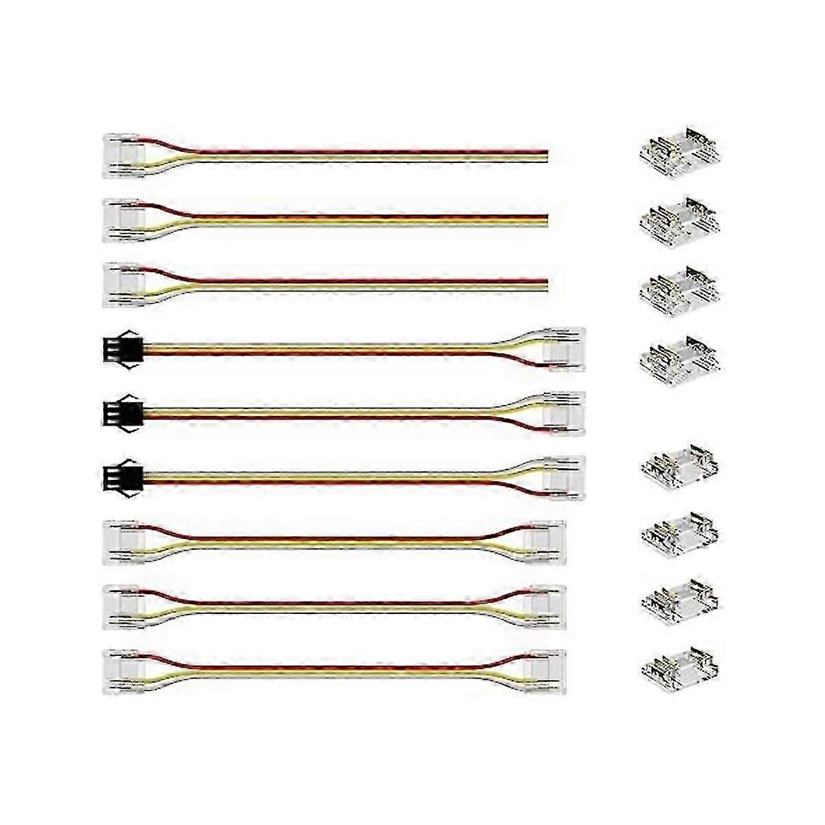 12mm Connectors Strip Light 3-pin Solderless Terminal Connection Kit,dual-end Extension Connector,s