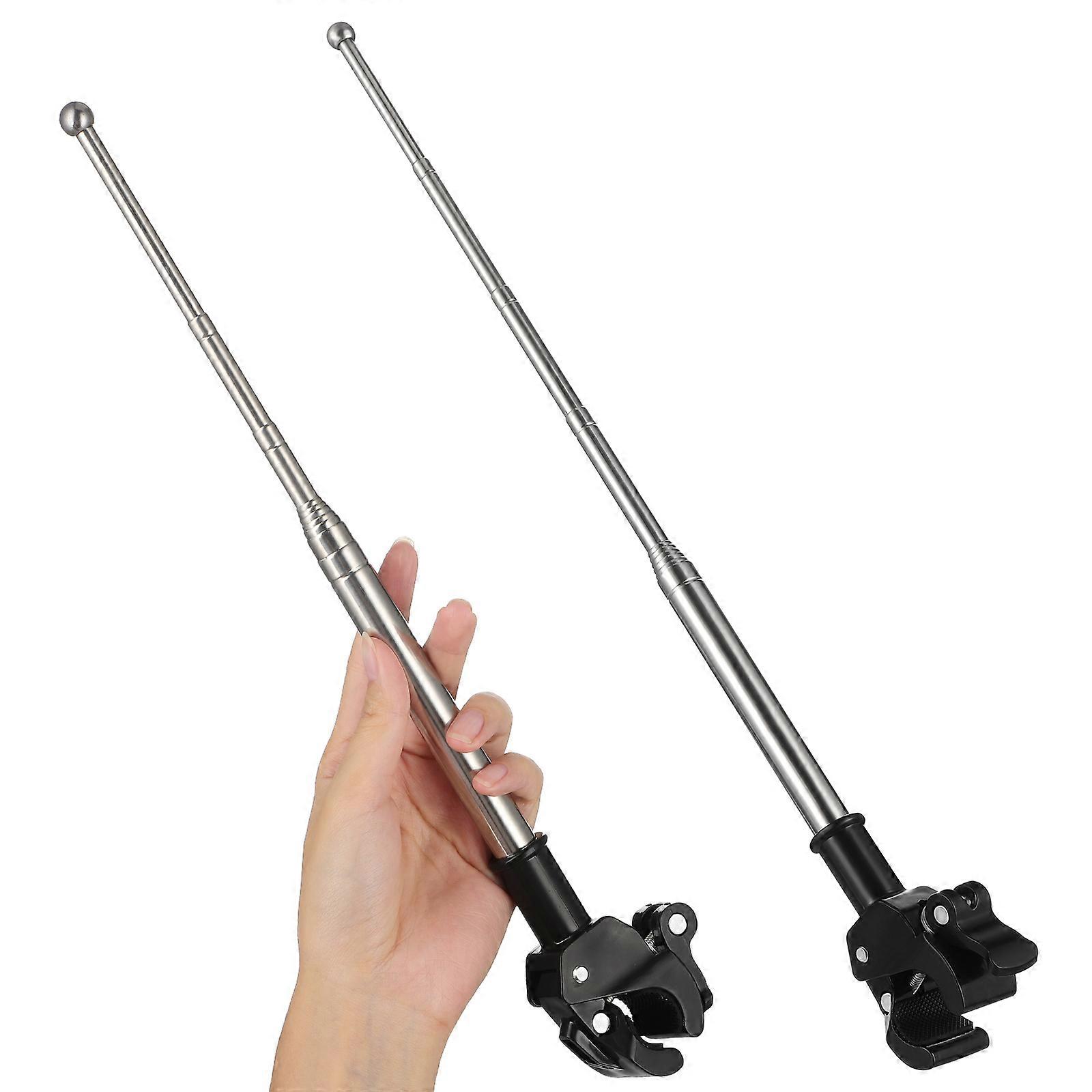 2pcs Small Flag Pole Motorcycle Handlebar Mount Flagpole Holder Flagpole Bracket