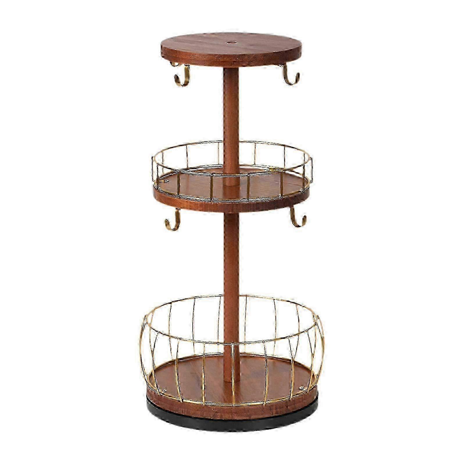 Coffee Mug Tree Organizer with Serving Bowl Holder, Countertop Storage Rack for Cups, Table Centerpiece Display Stand