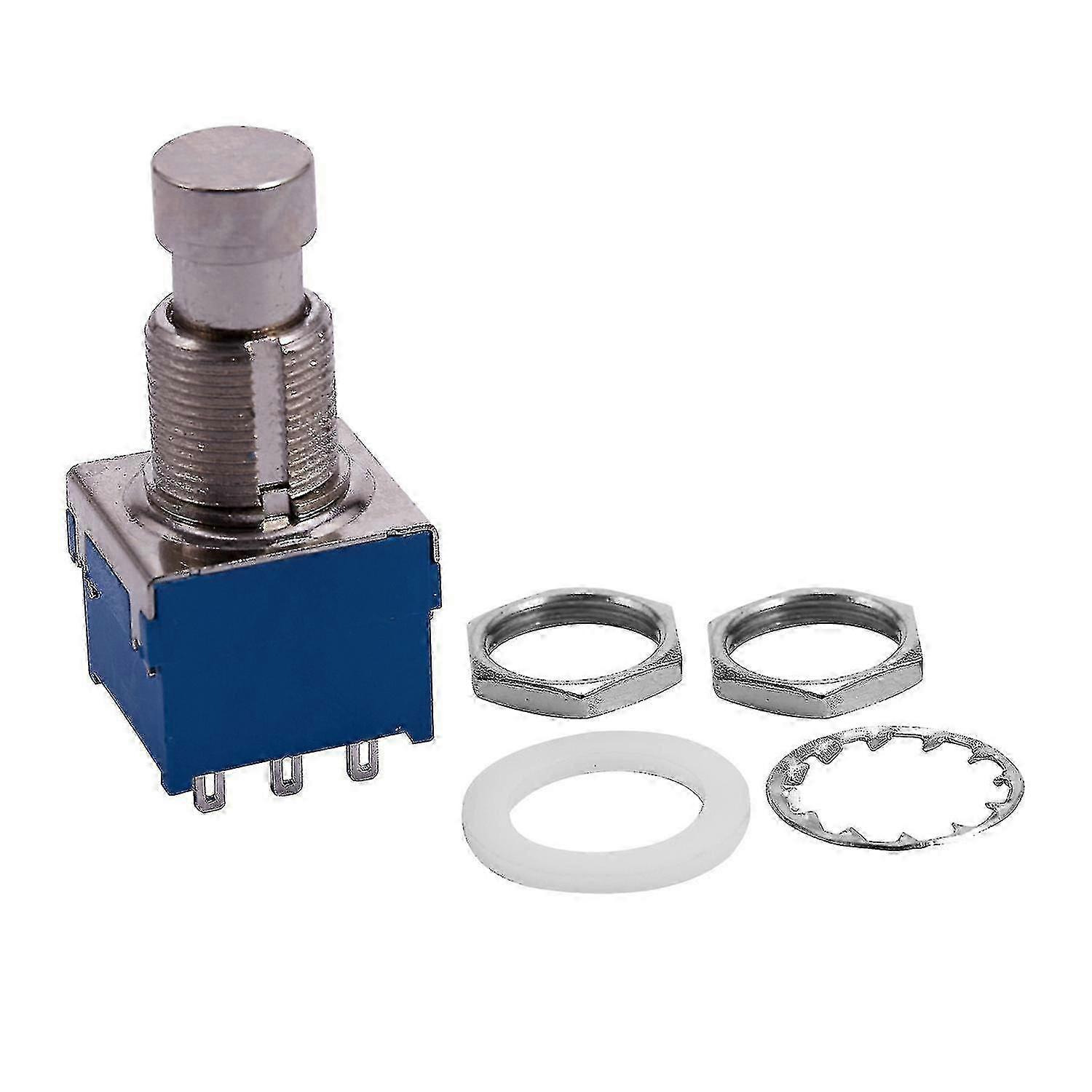 3PDT 9-Pin Latching Footswitch for Guitar Effects Pedal Stompbox