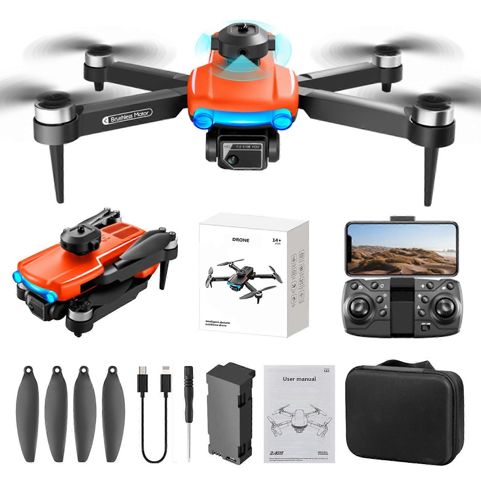 Brushless Drone with 1080P Camera, 2.4G WiFi FPV, Altitude Hold, Obstacle Avoidance, Headless Mode, Follow Me - Toys for Kids Adults