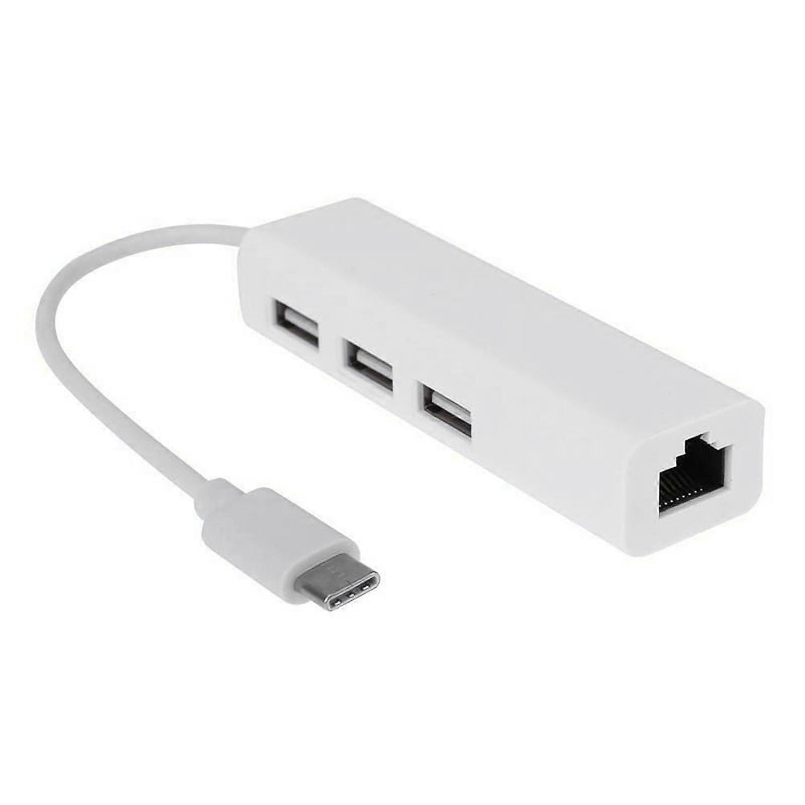 USB-C USB 3.1 Type C To RJ45 Ethernet Lan Adapter Hub Cable