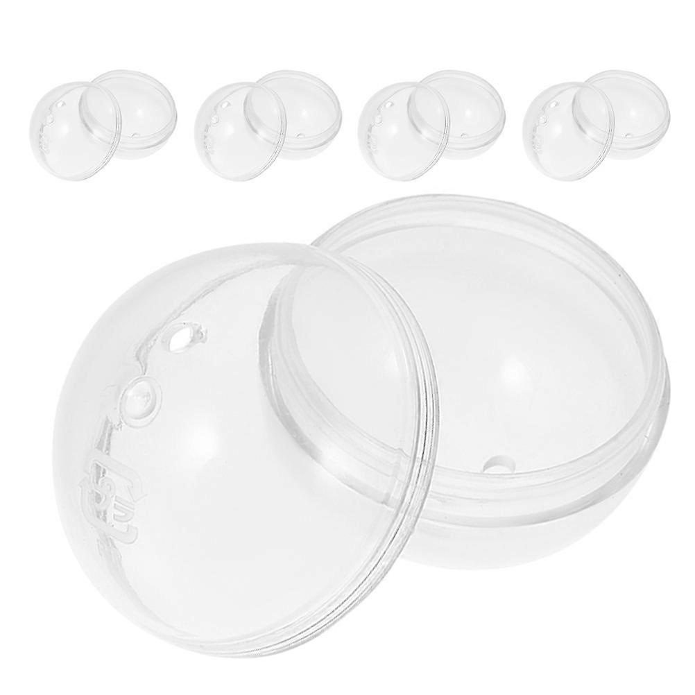 Vending Machine Round Capsules Transparent Plastic Storage Balls 5Pcs