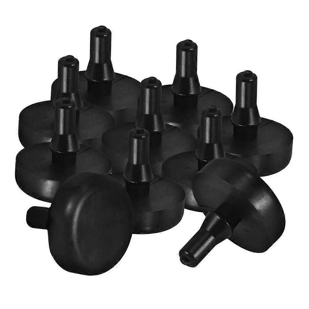 Brake Stopper Pad Precise Limiting For Car Modifications Easy Installation Black Rubber Round Shape 12Set