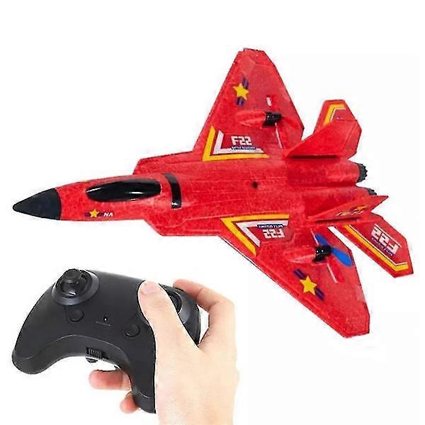 F22 2.4g Remote Control RC Plane 3-Axis Gyro 2-Channel Jet Airplane Fighter Rtf -ES Red