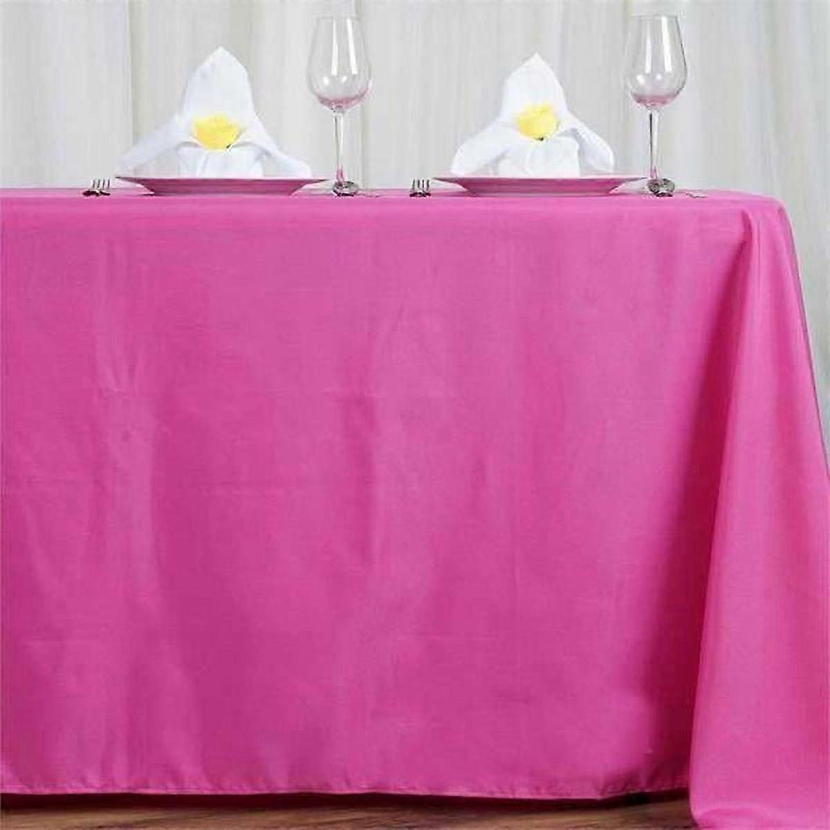 BalsaCircle 72" x 120" Polyester RECTANGULAR Tablecloth Table Linens Fuchsia