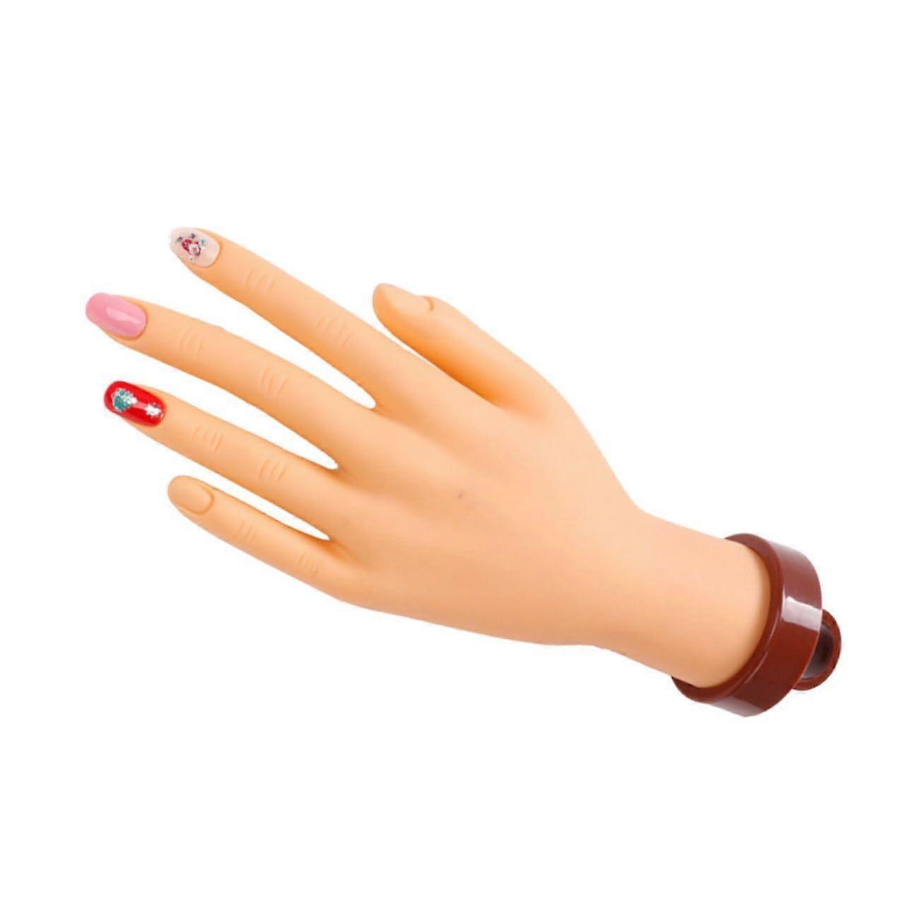 Practice Hand for Nail Art with Realistic Flexible Design for Acrylic Nails and Beginner Training