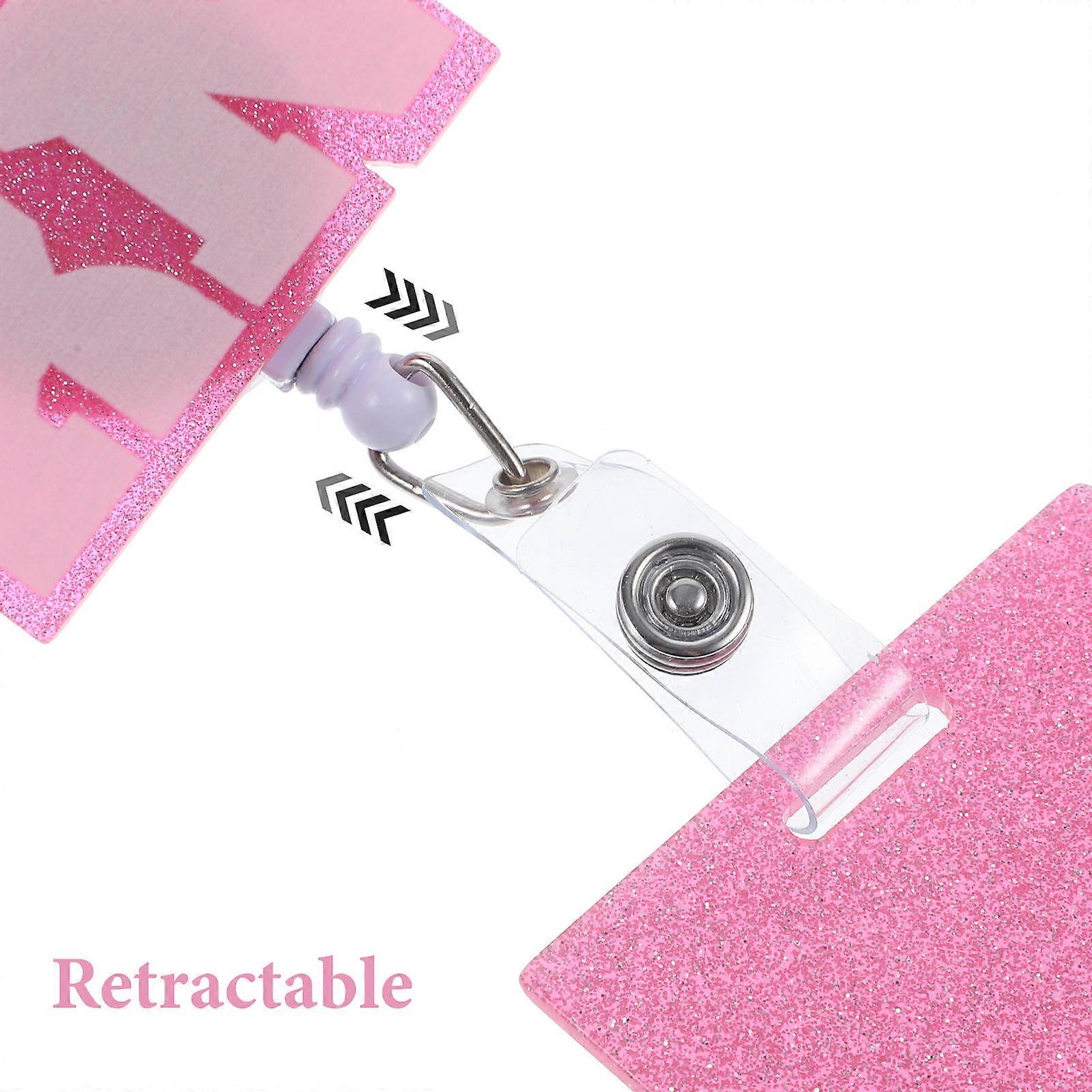 بريق شارة التجنيب ممرضة شارة التبعي الاكريليك ممرضة العلامة شارة حامل مع حزام كليب