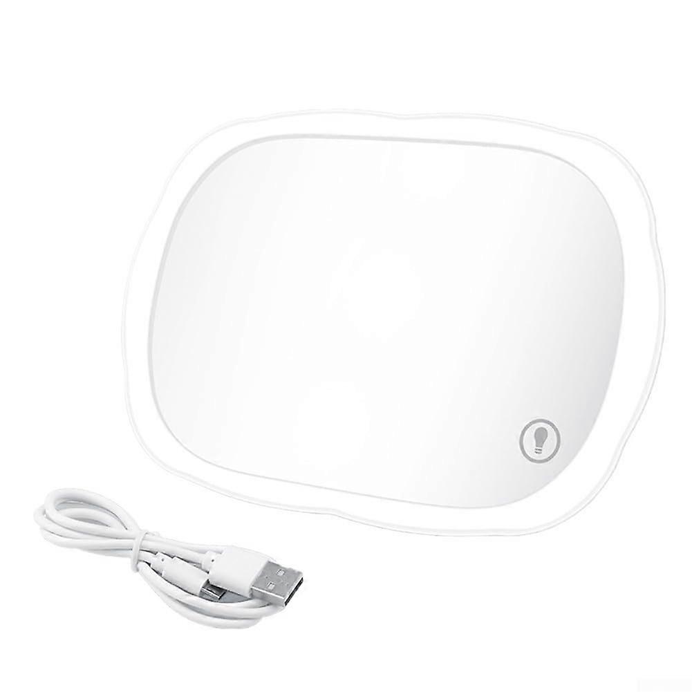 Car Vanity Mirror with Lights, Touch Screen Control, 3 Brightness Levels, Natural Light, White