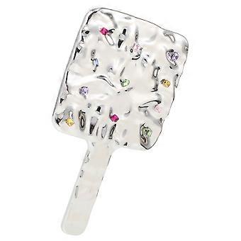 Silver Handheld Mirror with Handle for Makeup 4Pcs Vintage Square Travel Mirrors
