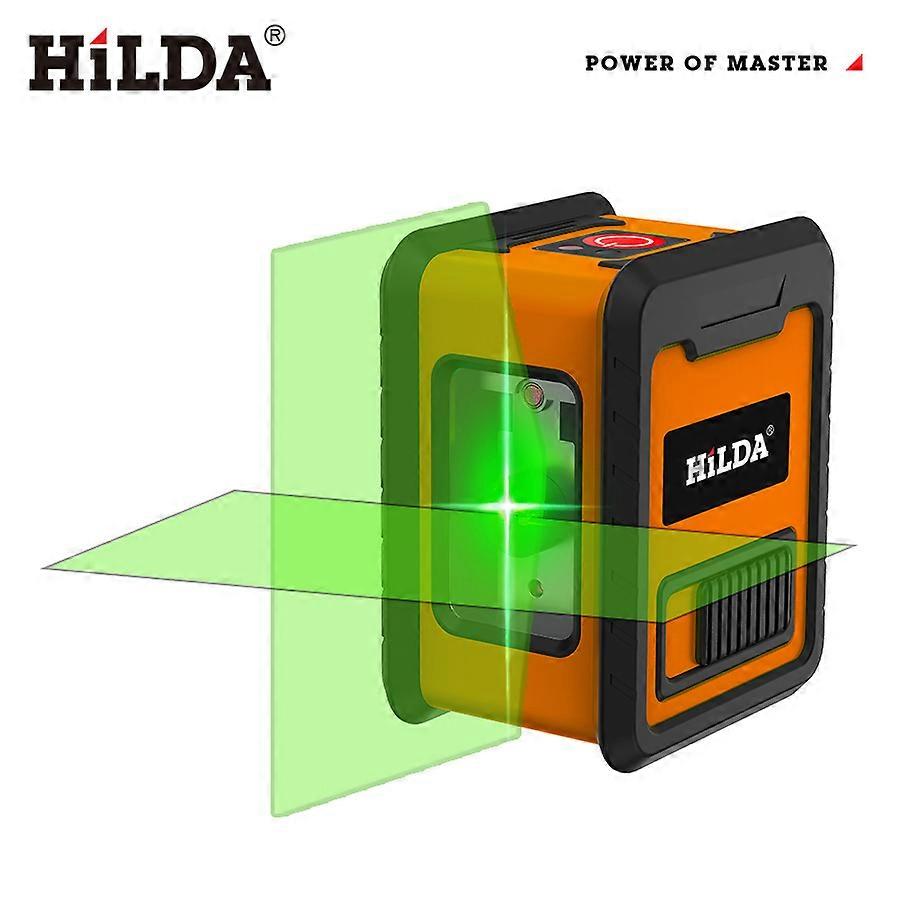 HILDA Laser Level Meter 2-Line Cross Green Level Laser Horizontal & Vertical Nivel Laser Self-Leveling лазерный уровень Men Gift