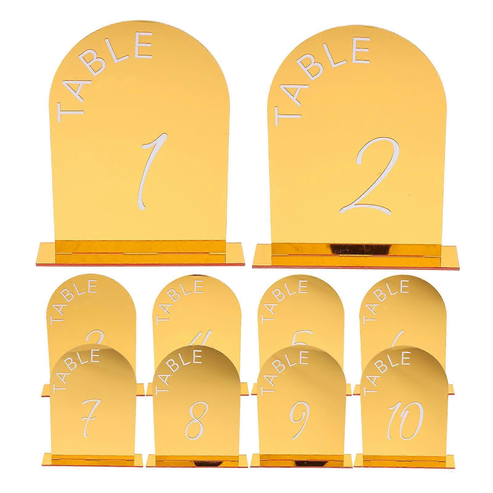 Wedding Table Numbers Acrylic Arch Signs for Reception 10Pcs Set