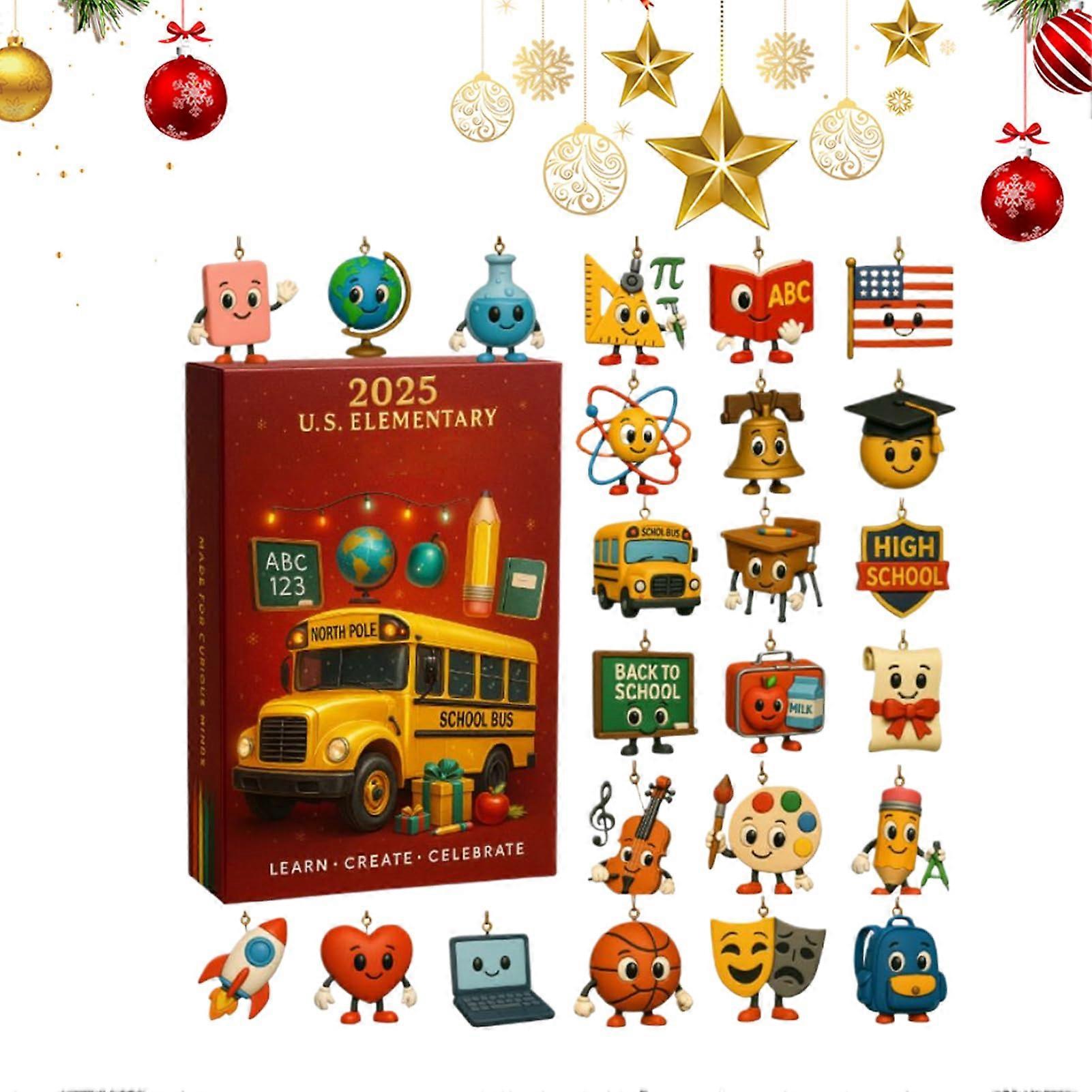 Christmas Advent Calendar with Educational Countdown Activities and Festive Holiday Graphics for Kids