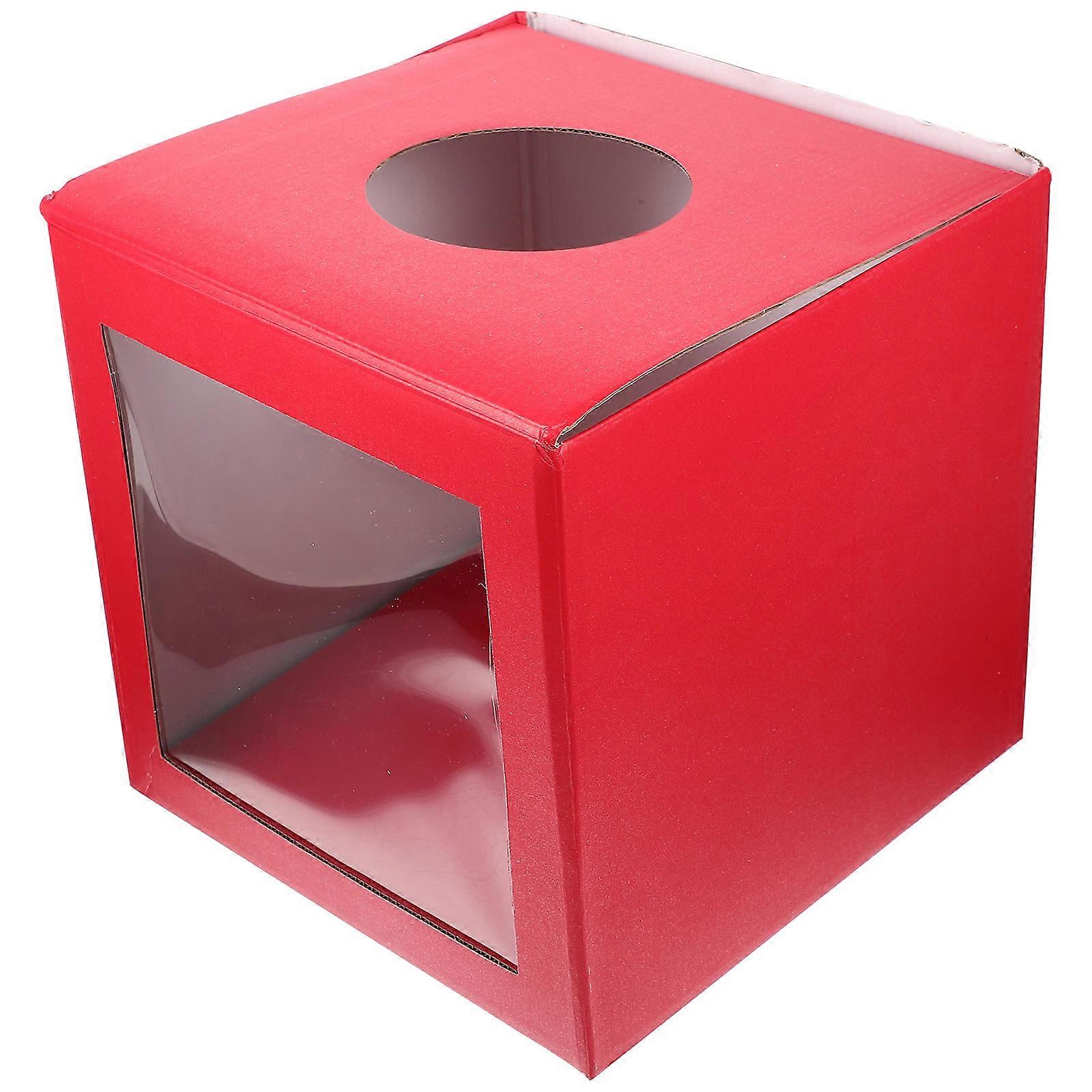 Party Ballot Box Red Multi-Function Ticket Box Game Supply