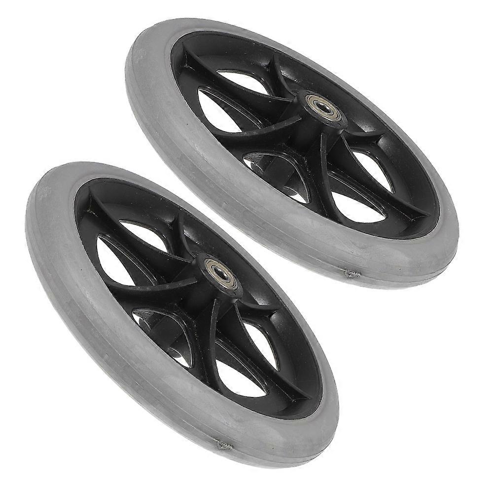 Wheel Replacement Front Wheel for Wheelchair 2Pcs Durable Plastic Grey