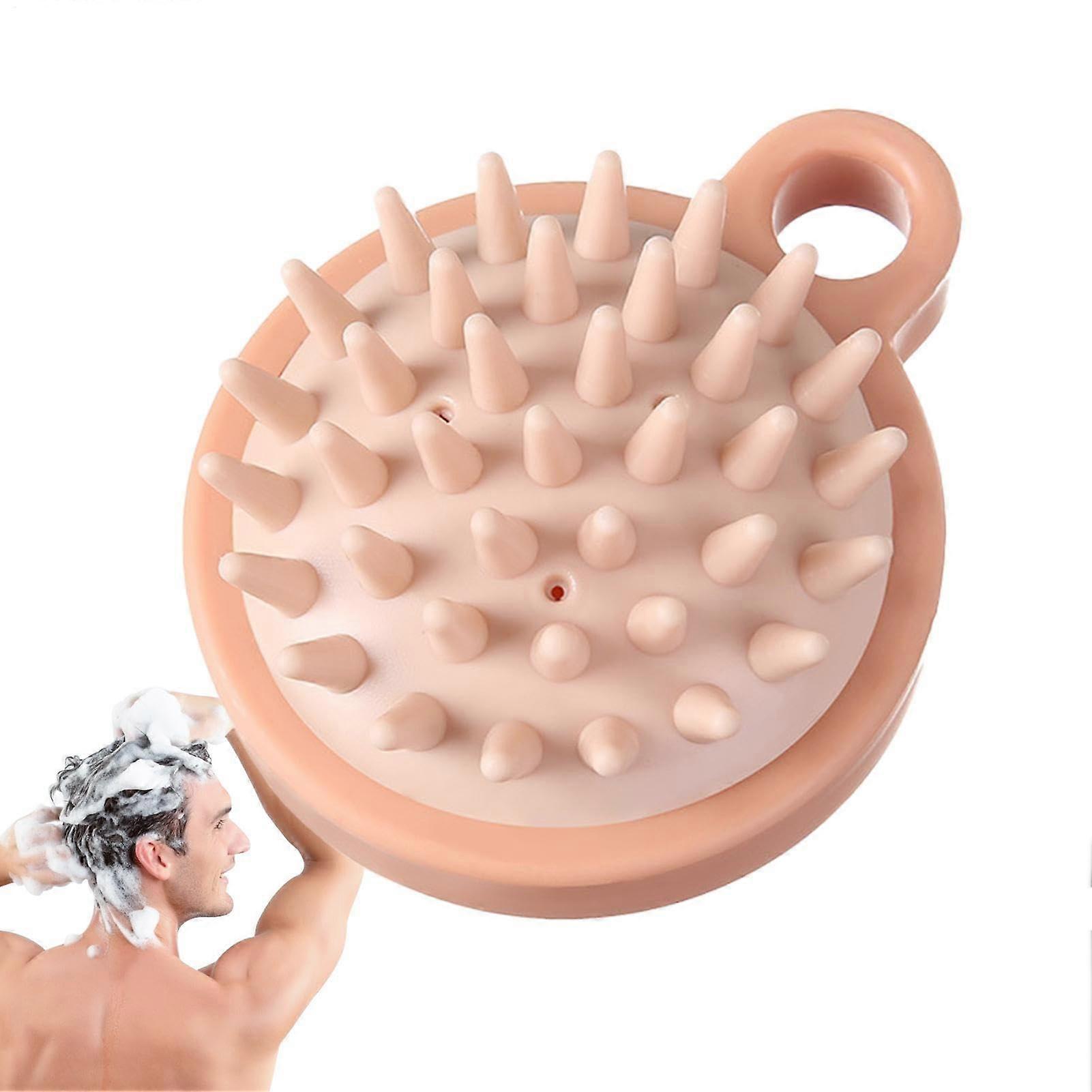 Silicone Scalp Massager and Scrubber for Hair Growth, Dandruff Relief, Wet and Dry Use, Pink