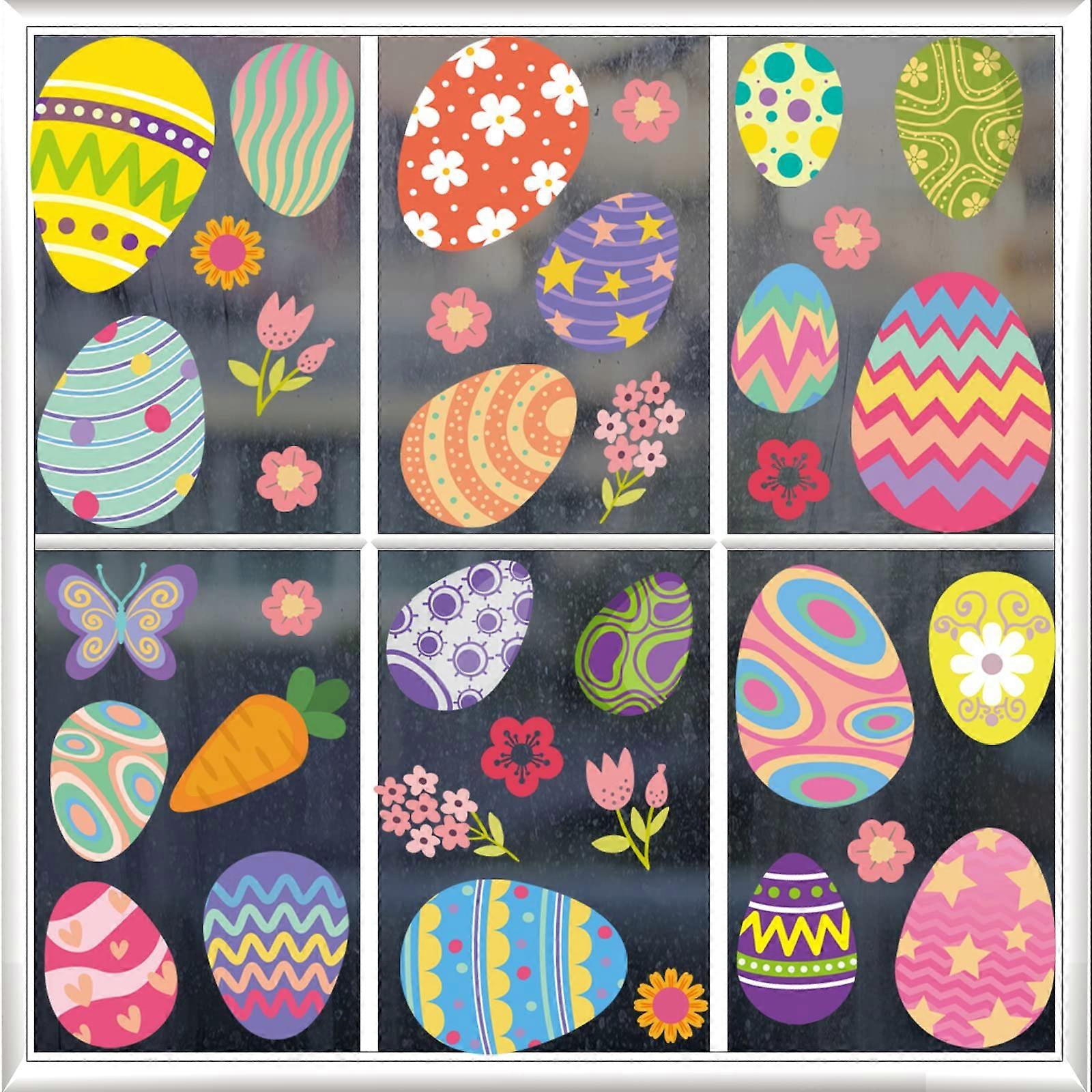 Easter Window Clings for Glass Windows, DoubleSided Reusable Spring Decorations for Home and Classroom