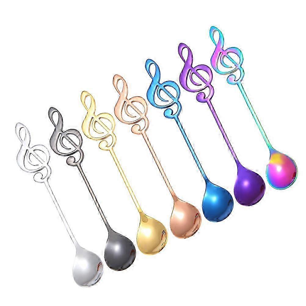 Note Shape Handle Spoons Stainless Steel Coffee Stirring 35Pcs Set