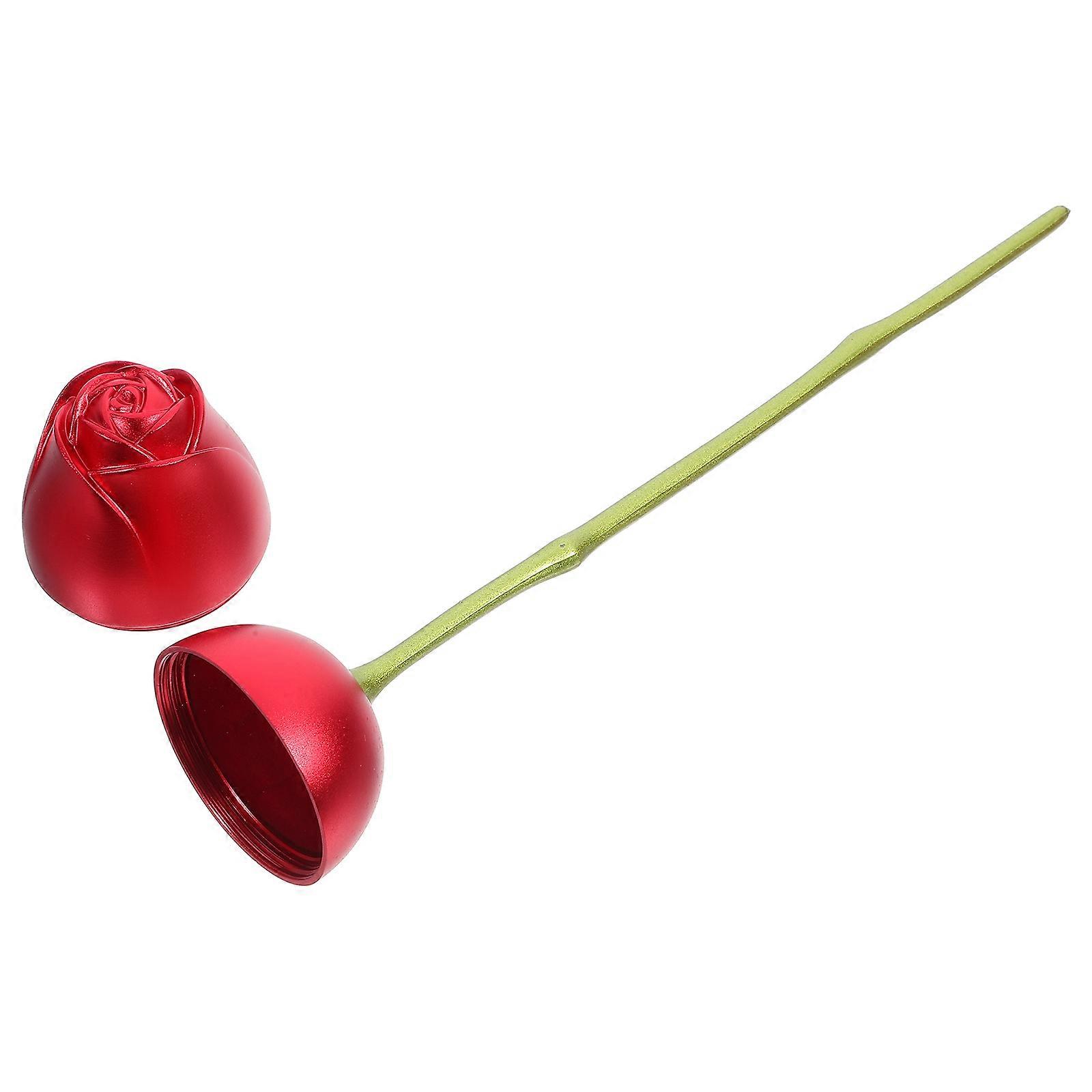 Engagement Rose Ring Box for Proposal 3Pcs Red Jewelry Storage Case