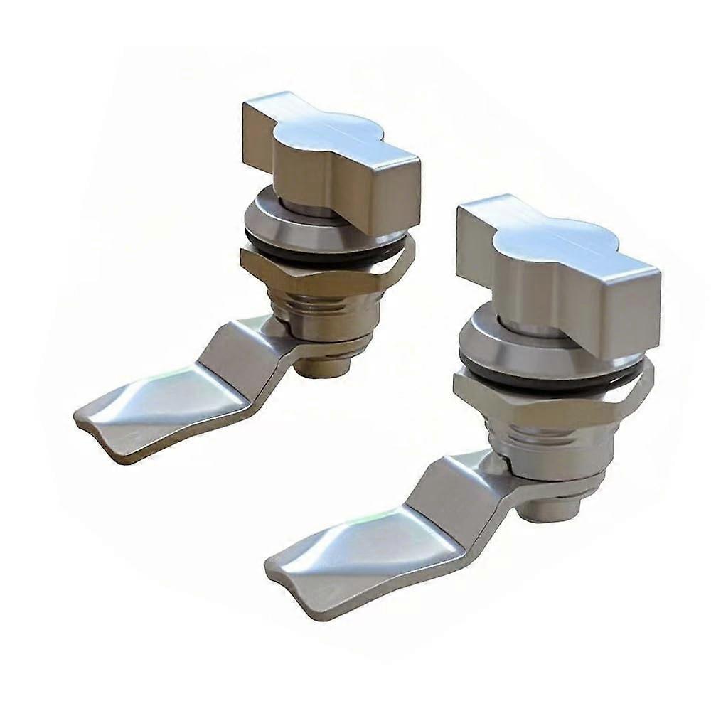 Stainless Steel Keyless Cabinet Cam Lock with Offset Thumb Design for RV, Mailbox, Drawer, 2pcs