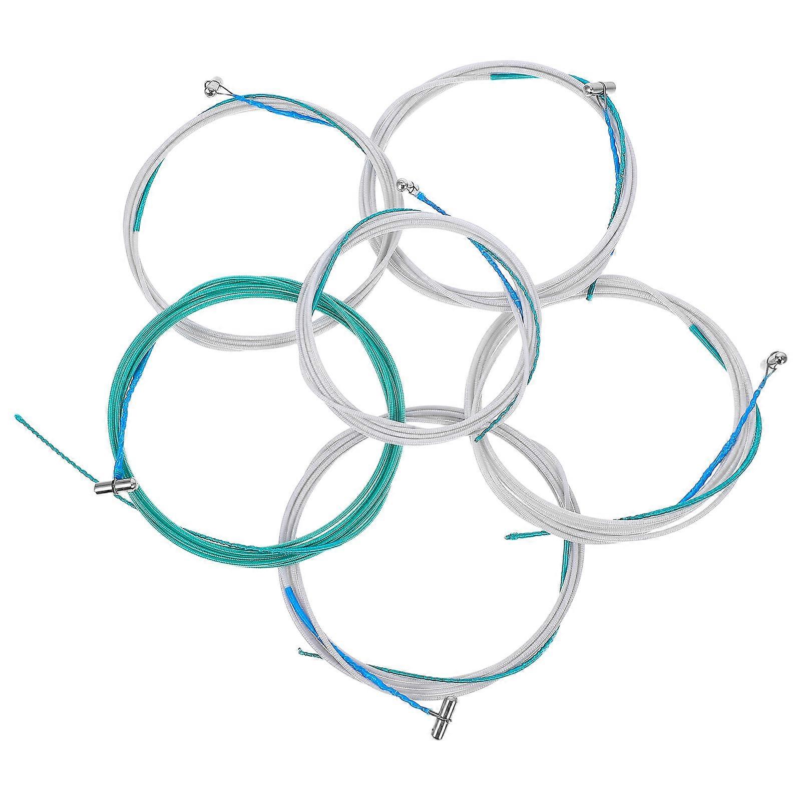 6Pcs Nylon and Steel Wire Guzheng Strings for Replacement Assorted Color