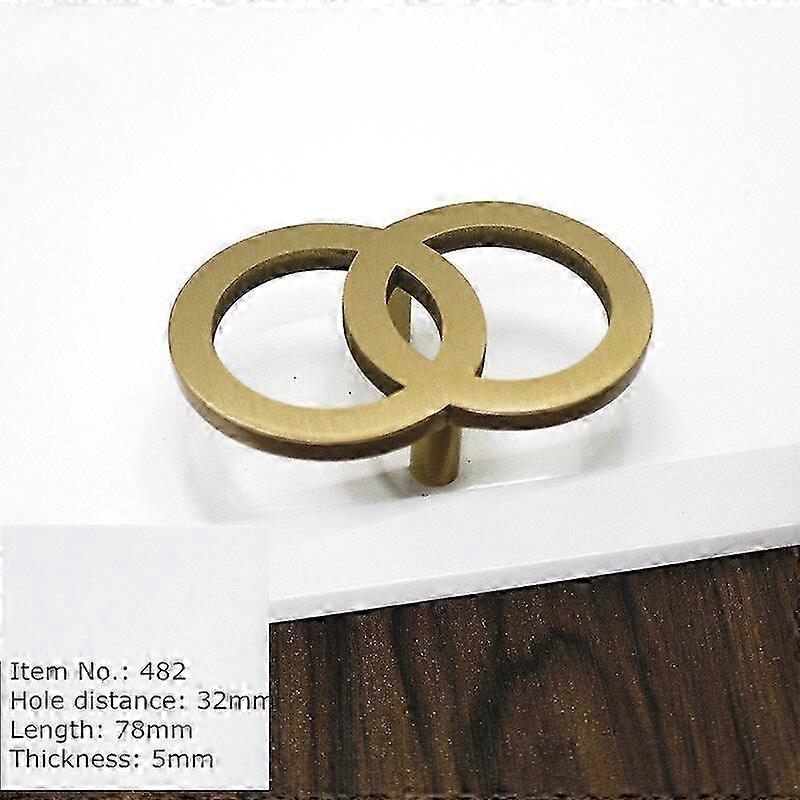 Solid Brass Circle Handles For Furniture Cabinet Pulls Drawer Cupboard Kitchen Handle Door Handle Gold Knobs Hardware 25-26