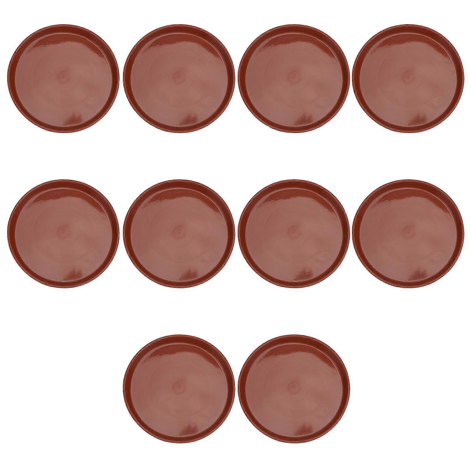 Red Flowerpot Drip Tray for Plastic Plants Pots Tray 10Pcs Durable