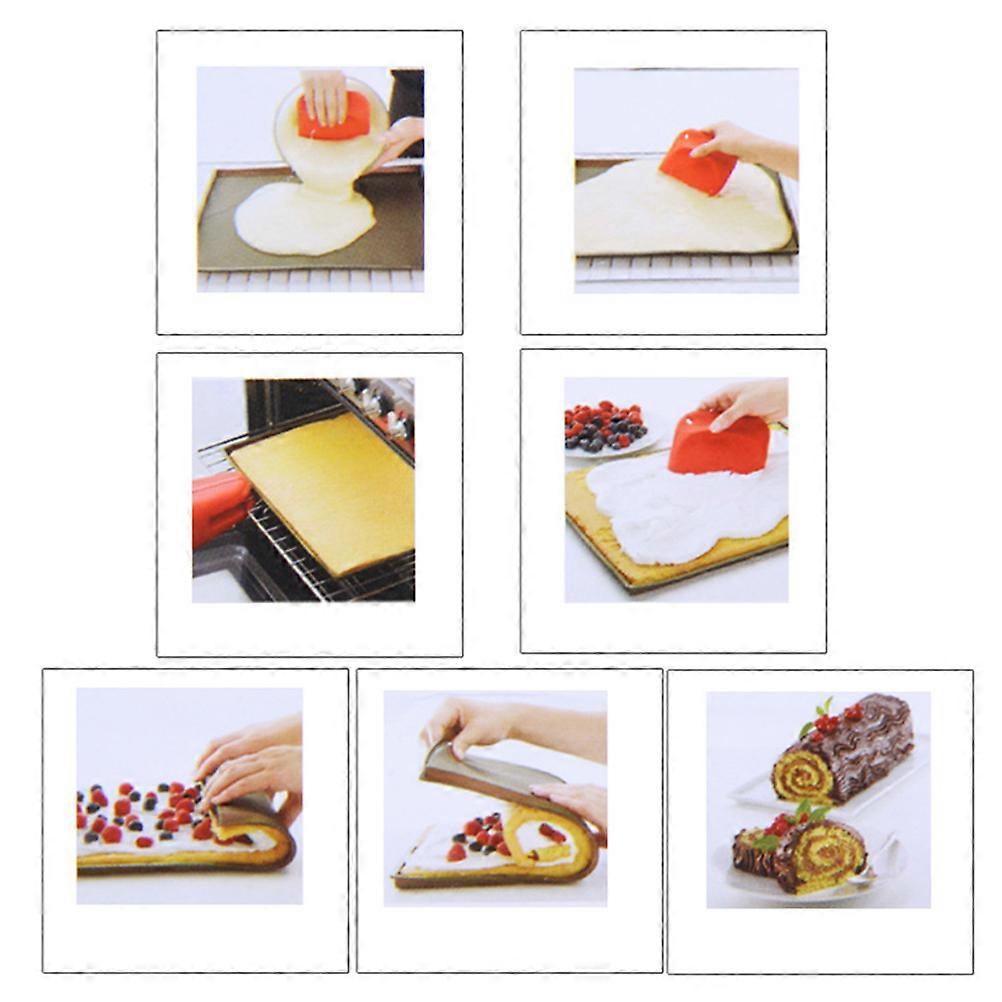 Pastry Silicone Mat Baking Tool for Making Cookies Brown Color Rectangular Shape Reusable Baking 1Pcs